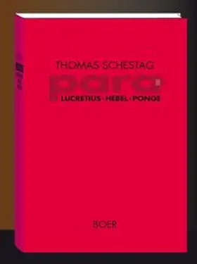 Schestag |  para - Titus Lucretius Carus, Johann Peter Hebel, Francis Ponge | Buch |  Sack Fachmedien