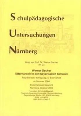 Sacher |  Elternarbeit in den bayerischen Schulen | Buch |  Sack Fachmedien