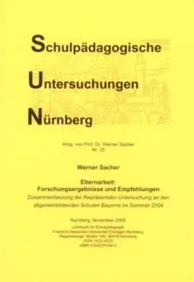Sacher |  Elternarbeit: Forschungsergebnisse und Empfehlungen | Buch |  Sack Fachmedien