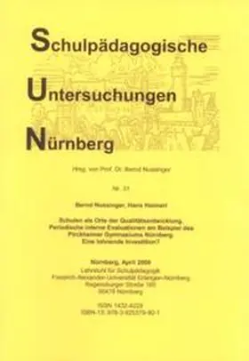 Nussinger / Haimerl |  Schulen als Orte der Qualitätsentwicklung | Buch |  Sack Fachmedien