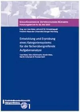 Maier / Kleinknecht / Metz |  Entwicklung und Erprobung eines Kategoriensystems für die fächerübergreifende Aufgabenanalyse | Buch |  Sack Fachmedien