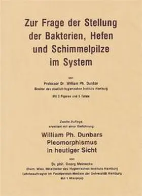 Dunbar |  Zur Frage der Stellung der Bakterien, Hefen und Schimmelpilze im System | Buch |  Sack Fachmedien