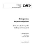 DVP e. V. |  Strategien des Projektmanagements | Buch |  Sack Fachmedien