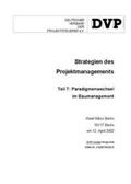 DVP e. V. |  Strategien des Projektmanagements | Buch |  Sack Fachmedien