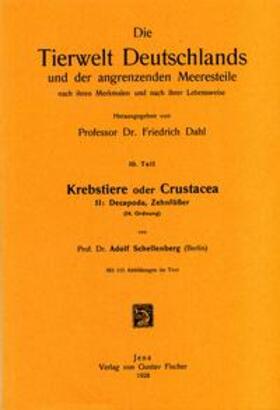 Schellenberg |  Krebstiere oder Crustacea. Teil II: Decapoda. Zehnfüsser | Buch |  Sack Fachmedien
