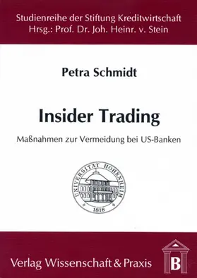 Schmidt |  Insider Trading. | Buch |  Sack Fachmedien
