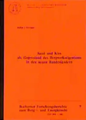 Hüffer / Tettinger |  Zum Bergwerkseigentum der Treuhandanstalt unter besonderer Berücksichtigung des Steine- und Erden-Bereichs | Buch |  Sack Fachmedien