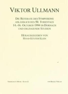 Klein | Viktor Ullmann | Buch | 978-3-928770-63-7 | sack.de