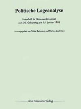 Beismann / Klein | Politische Lageanalyse | Buch | 978-3-928906-00-5 | sack.de