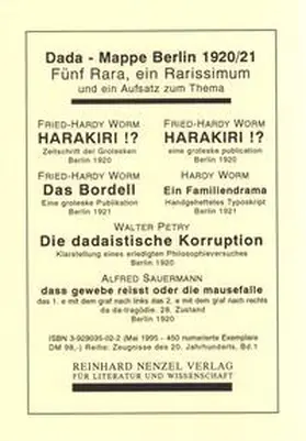Guntermann |  Dada-Mappe Berlin 1920/21 | Buch |  Sack Fachmedien