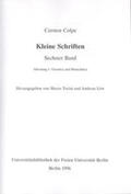 Torini / Löw / Colpe |  Kleine Schriften / Kleine Schriften | Buch |  Sack Fachmedien