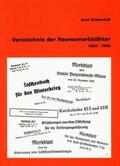 Schamfuss |  Verzeichnis der Heeresmerkblätter 1934-1945 | Buch |  Sack Fachmedien
