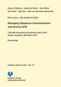  Managing Ubiquitous Communications and Services 2016 | Buch |  Sack Fachmedien