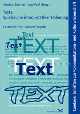 Merten / Pohl |  Texte. Spielräume interpretativer Näherung | Buch |  Sack Fachmedien