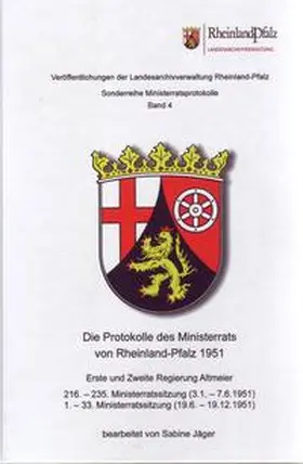  Die Protokolle des Ministerrats von Rheinland-Pfalz 1951 | Buch |  Sack Fachmedien