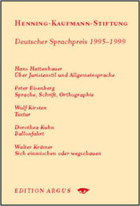 Henning-Kaufmann-Stiftung | Jahrbuch der Henning-Kaufmann-Stiftung 1995-1999 | Buch | 978-3-931264-13-0 | sack.de
