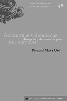 Mas i Usó |  Academias valencianas del barroco | Buch |  Sack Fachmedien