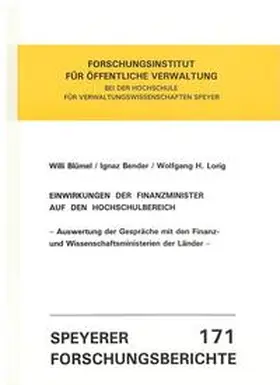 Blümel / Bender / Lorig |  Einwirkungen der Finanzminister auf den Hochschulbereich | Buch |  Sack Fachmedien