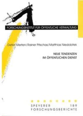 Merten / Pitschas / Niedobitek |  Neue Tendenzen im öffentlichen Dienst | Buch |  Sack Fachmedien