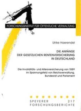 Haerendel | Die Anfänge der gesetzlichen Rentenversicherung in Deutschland | Buch | 978-3-932112-55-3 | sack.de