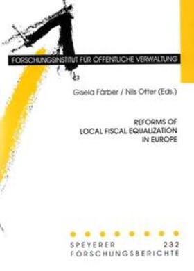 Färber / Otter |  Reforms of Local Fiscal Equalization in Europe | Buch |  Sack Fachmedien