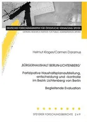 Klages / Daramus |  Bürgerhaushalt Berlin-Lichtenberg | Buch |  Sack Fachmedien