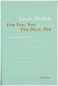 Dudek / Beutler |  For you, you - Für Dich, Dir | Buch |  Sack Fachmedien
