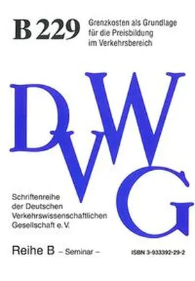  Grenzkosten als Grundlage für die Preisbildung im Verkehrsbereich | Buch |  Sack Fachmedien