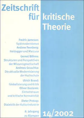 Kramer / Schweppenhäuser / Bock |  Zeitschrift für kritische Theorie / Zeitschrift für kritische Theorie, Heft 14 (2002) | Buch |  Sack Fachmedien