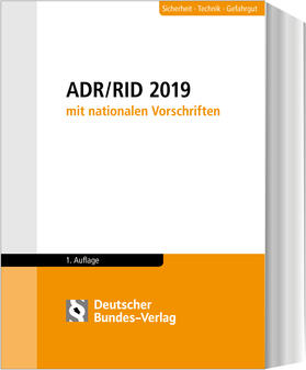 Deutscher Bundes-Verlag | ADR / RID 2019 mit nationalen Vorschriften | Buch | 978-3-935064-90-3 | sack.de