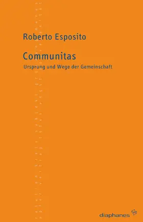 Esposito |  Communitas | Buch |  Sack Fachmedien