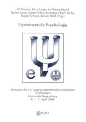 Zimmer / Lange / Bäuml | Experimentelle Psychologie | Buch | 978-3-935357-58-6 | sack.de