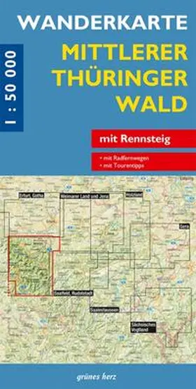 Gebhardt |  Mittlerer Thüringer Wald 1 : 50 000 Wanderkarte | Sonstiges |  Sack Fachmedien