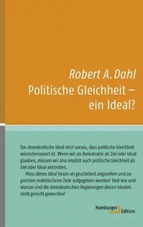 Dahl |  Politische Gleichheit - ein Ideal? | Buch |  Sack Fachmedien