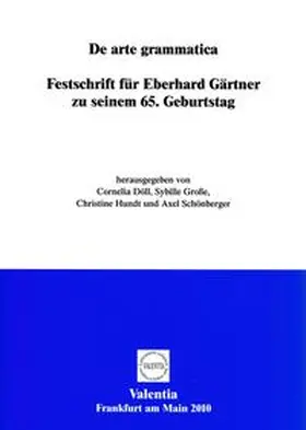 Döll / Hundt / Grosse |  De arte grammatica | Buch |  Sack Fachmedien
