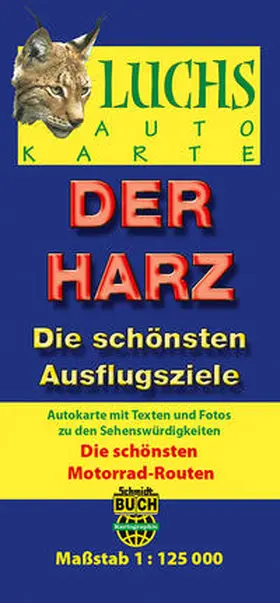 Luchskarte Der Harz 1 : 125 000 | Sonstiges | 978-3-936185-31-7 | www.sack.de