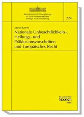 Kment |  Kment, M: Nationale Unbeachtlichkeits-, Heilungsvorschriften | Buch |  Sack Fachmedien