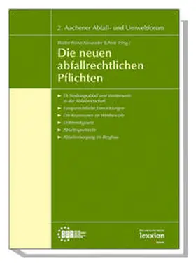 Frenz / Schink |  Die neuen abfallrechtlichen Pflichten | Buch |  Sack Fachmedien