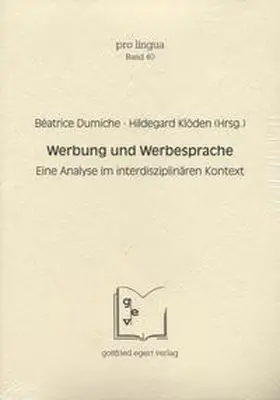 Dumiche / Klöden |  Werbung und Werbesprache | Buch |  Sack Fachmedien