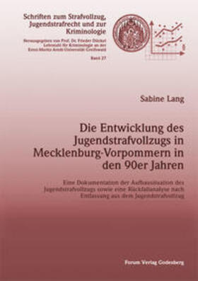 Lang |  Die Entwicklung des Jugendstrafvollzugs in Mecklenburg-Vorpommern in den 90er Jahren | Buch |  Sack Fachmedien