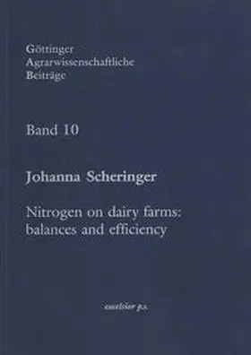 Scheringer-Wright |  Nitrogen on dairy farms: balances and efficiency | Buch |  Sack Fachmedien