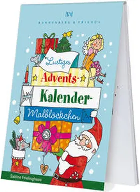 Frielinghaus |  Lustiges Adventskalender Malblöckchen | Buch |  Sack Fachmedien