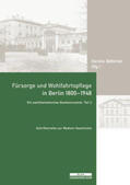 Bötticher |  Fürsorge und Wohlfahrtspflege in Berlin 1800-1948 | Buch |  Sack Fachmedien