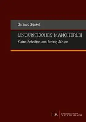 Stickel |  Linguistisches Mancherlei | Buch |  Sack Fachmedien