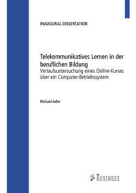 Adler | Telekomunikatives Lernen in der beruflichen Bildung | Buch | 978-3-937343-39-6 | sack.de