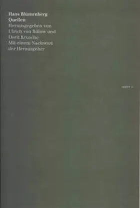 Blumenberg / von Bülow / Krusche |  Quellen | Buch |  Sack Fachmedien