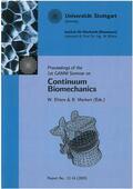 Ehlers / Markert |  Continuum Biomechanics | Buch |  Sack Fachmedien