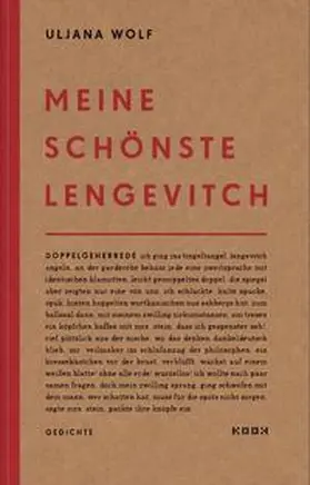 Wolf |  meine schönste lengevitch | Buch |  Sack Fachmedien