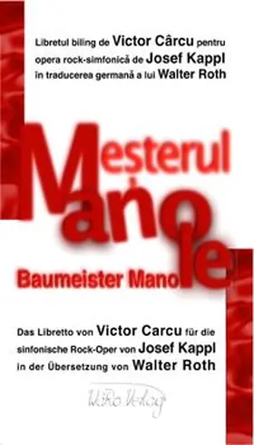 Carcu |  Me?terul Manole / Baumeister Manole | Buch |  Sack Fachmedien