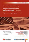 Heidinger / Hubalek |  Angloamerikanische Rechtssprache · Band 1 | Buch |  Sack Fachmedien
